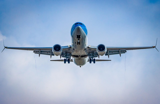 Airplane getting ready to land